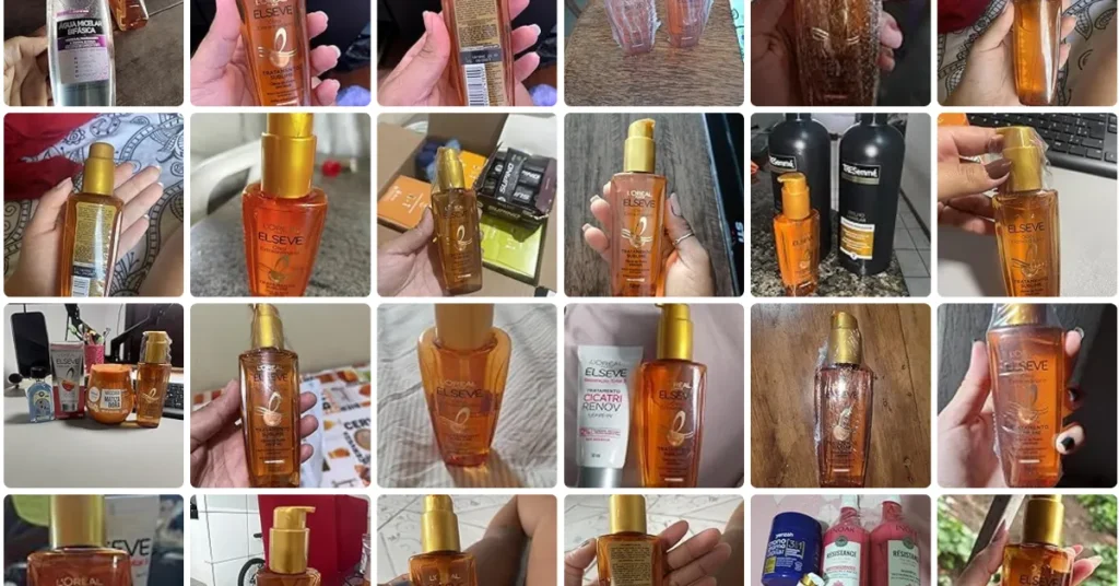 Produto Óleo Extraordinário da Elseve em close, mostrando a textura líquida e embalagem premium translúcida